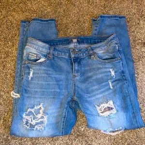 New York & Co Low Rise Ripped Jeans